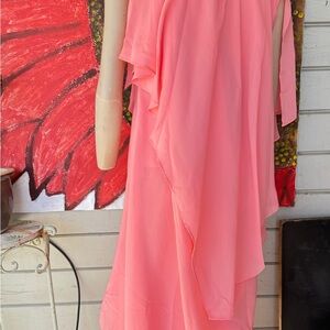 Women's Coral Ruffle Layered pant outfit